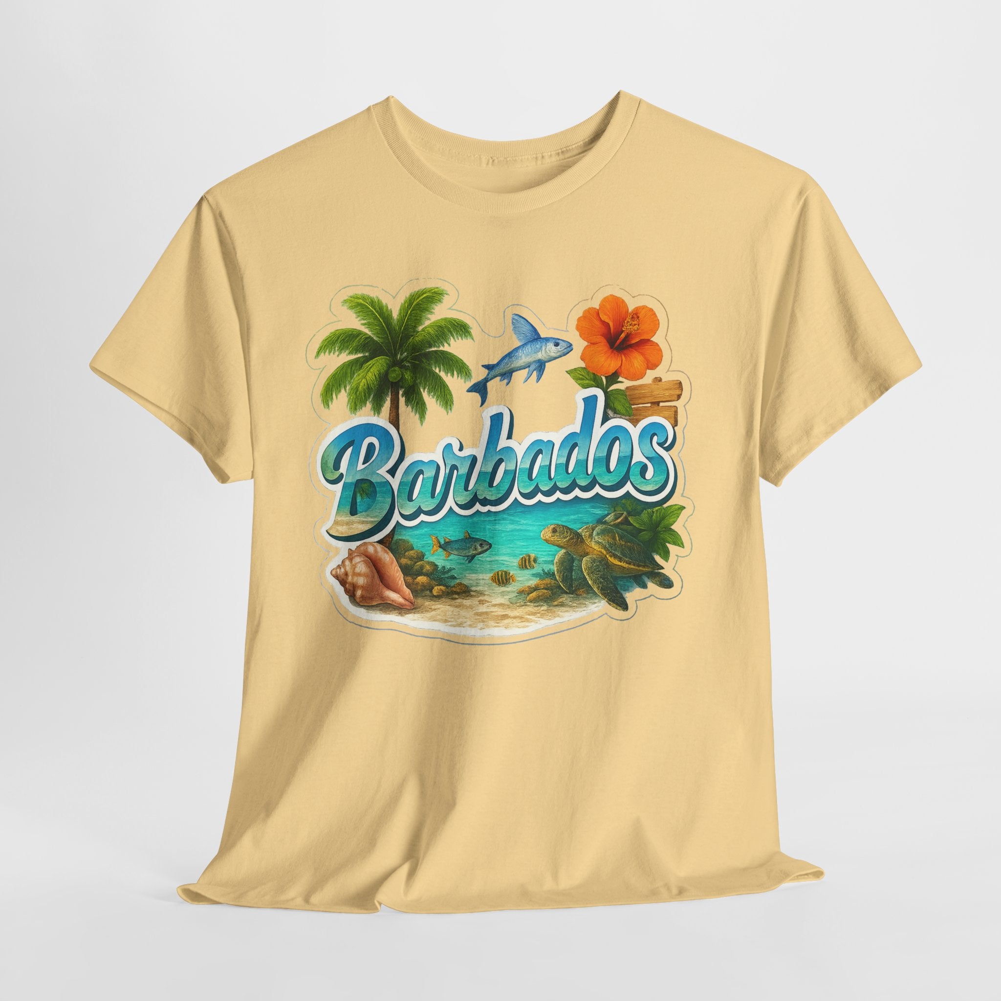 Barbados Beach Graphic Tee — Tropical Island Vacation T‑Shirt