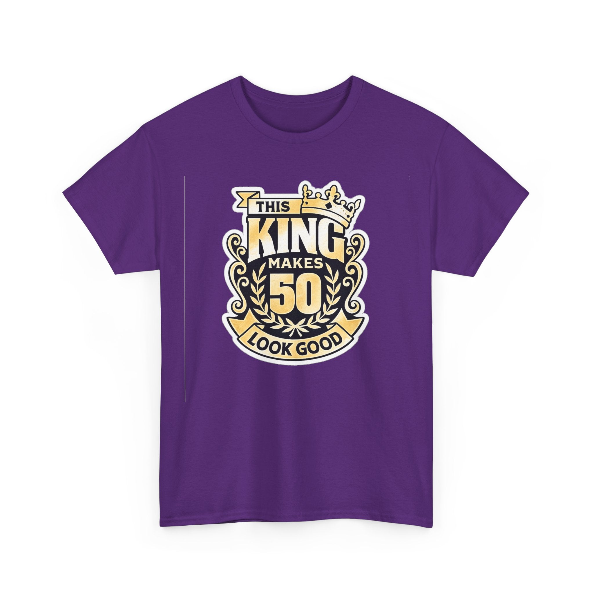 50th Birthday King T-Shirt – "This King Makes 50 Look Good"