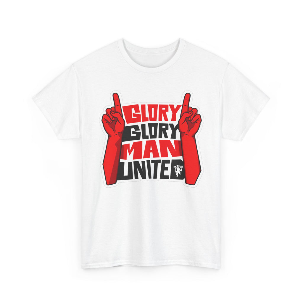 Glory Glory Man United T-Shirt — Retro Red Football Fan Tee
