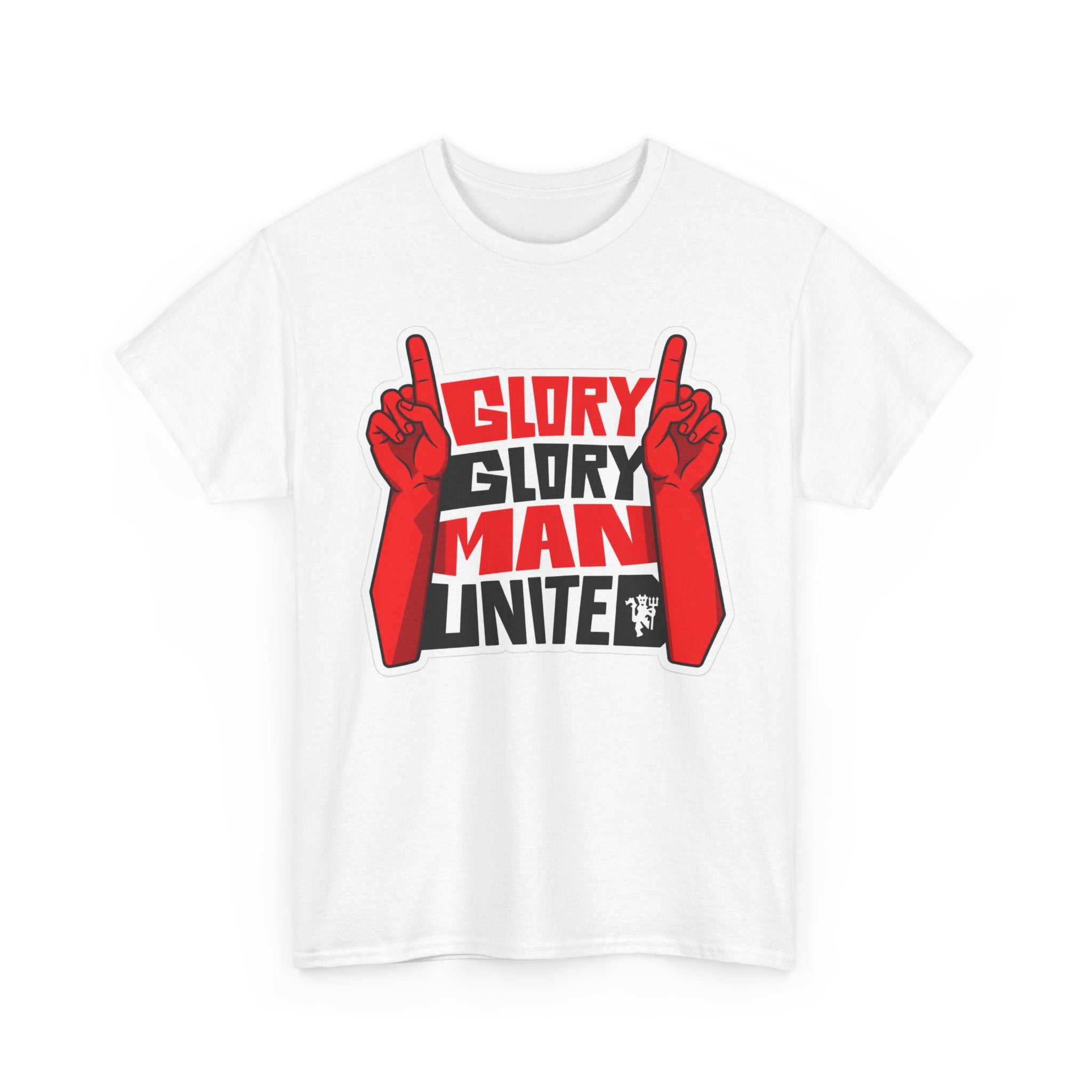 Glory Glory Man United T-Shirt — Retro Red Football Fan Tee