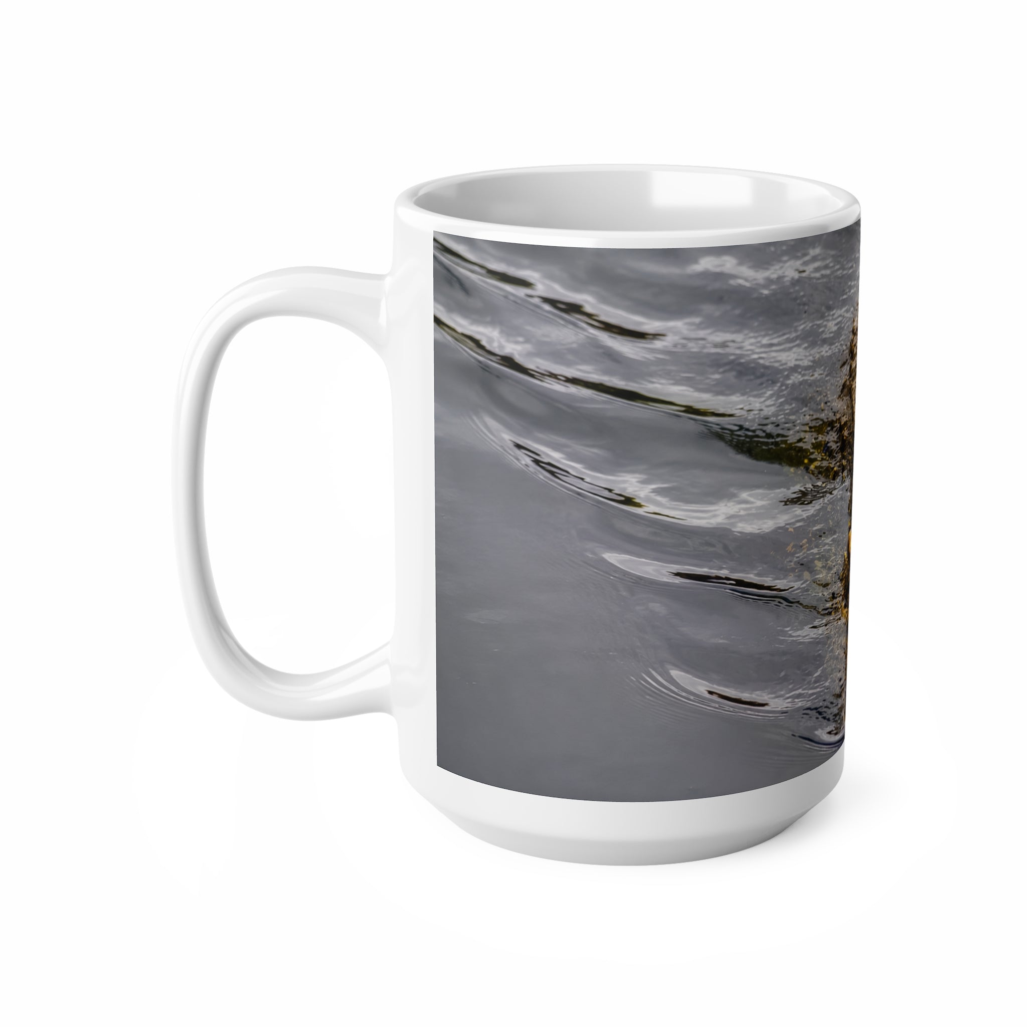 Alligator Reflection Ceramic Mug - Wildlife Photography Coffee Cup (11oz, 15oz)
