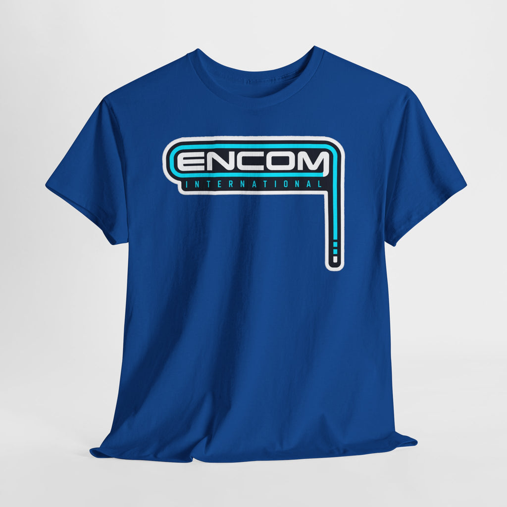ENCOM International Logo Cotton T-Shirt — Retro Tech Gaming Tee