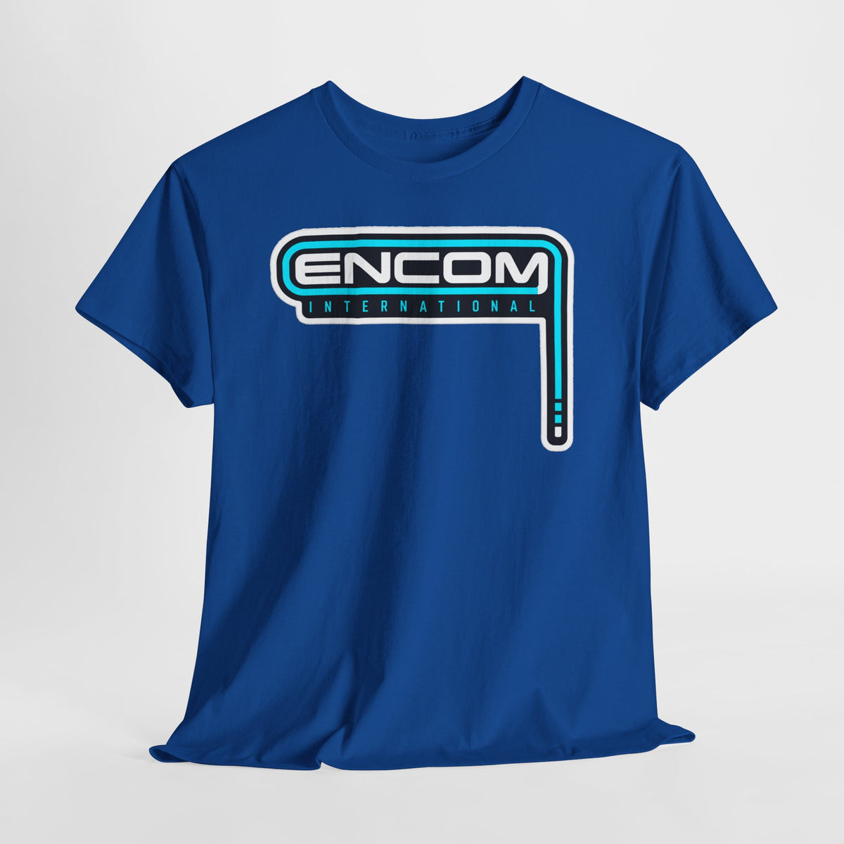 ENCOM International Logo Cotton T-Shirt — Retro Tech Gaming Tee
