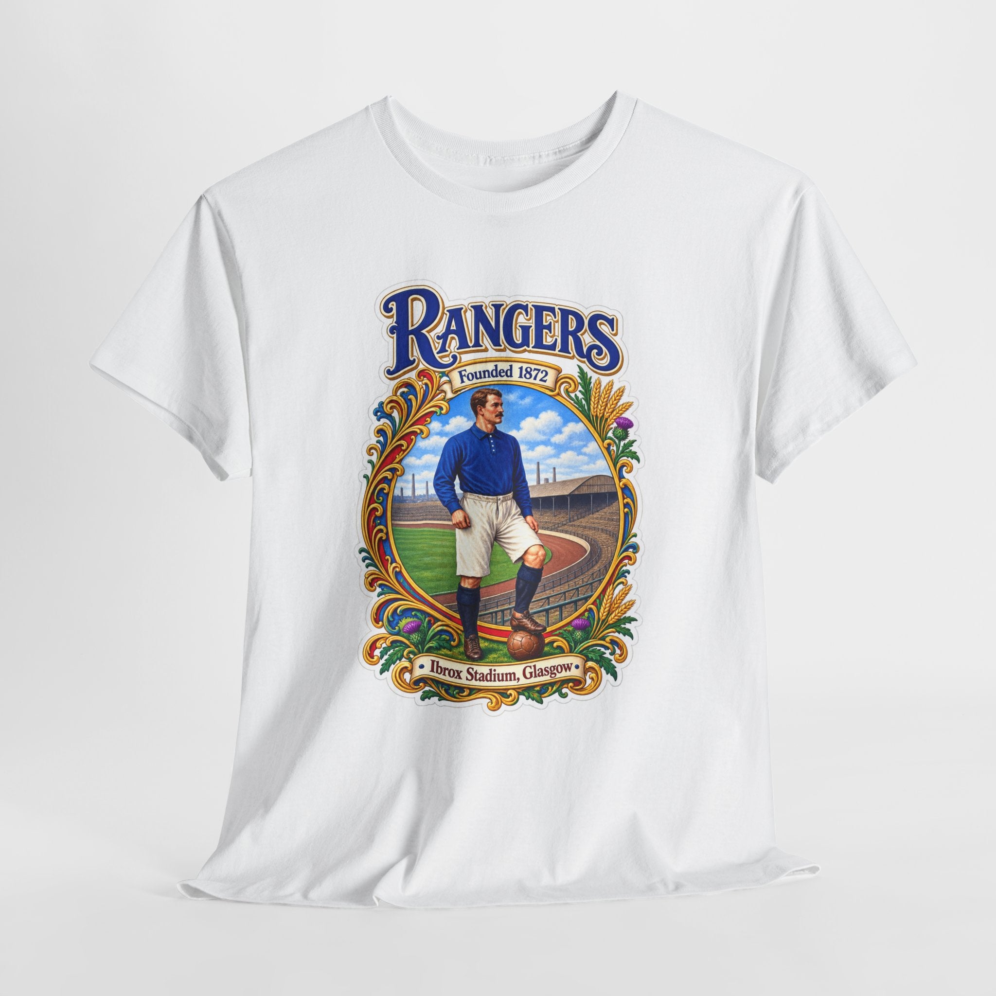 Rangers Retro Player Field Graphic Cotton T-Shirt