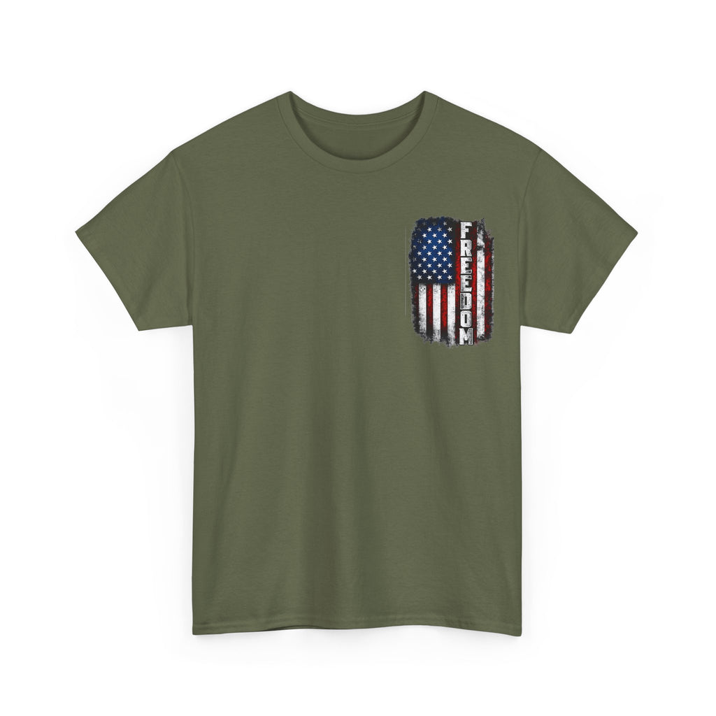 Freedom American Flag T-Shirt — Distressed USA Patriotic Tee