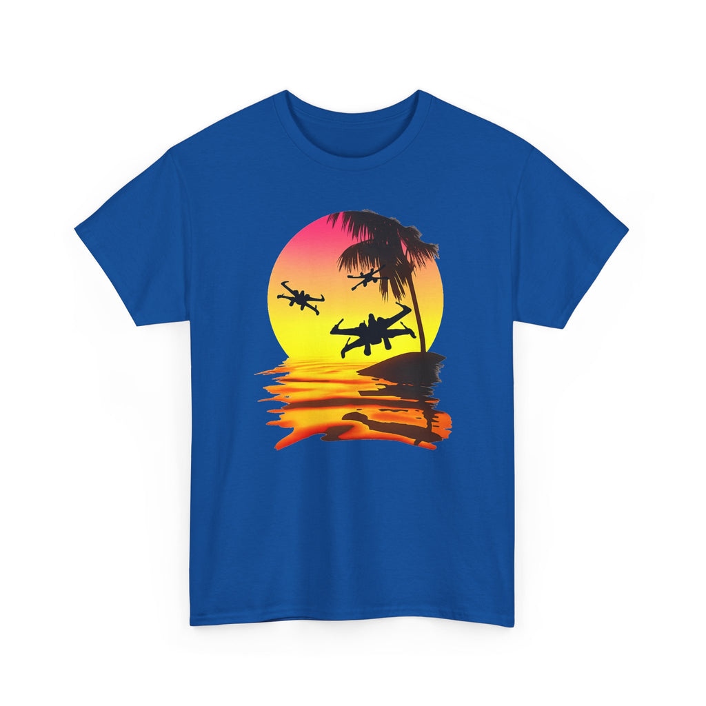 Star Wars X-Ring Sunset Beach Plane T-Shirt