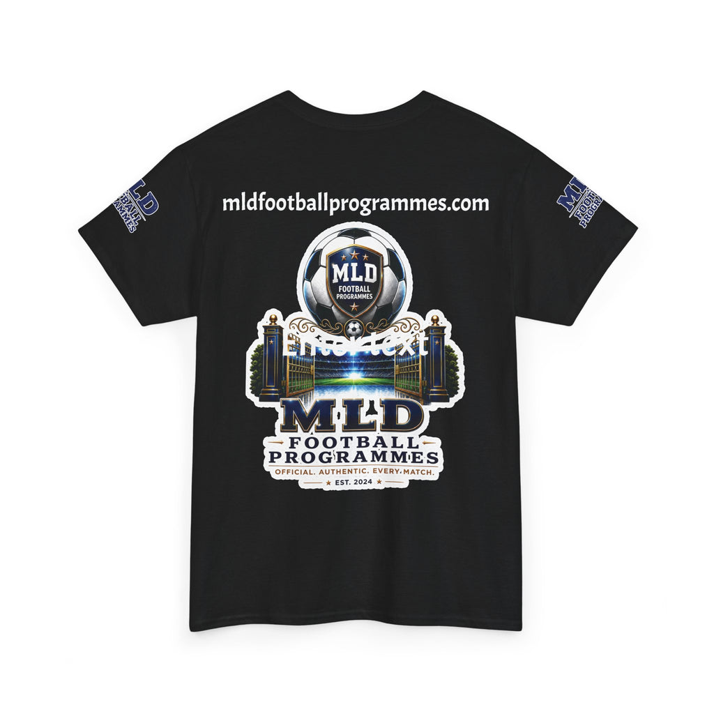 MLD Football Programmes Tee — Vintage Sports Logo Cotton T‑Shirt