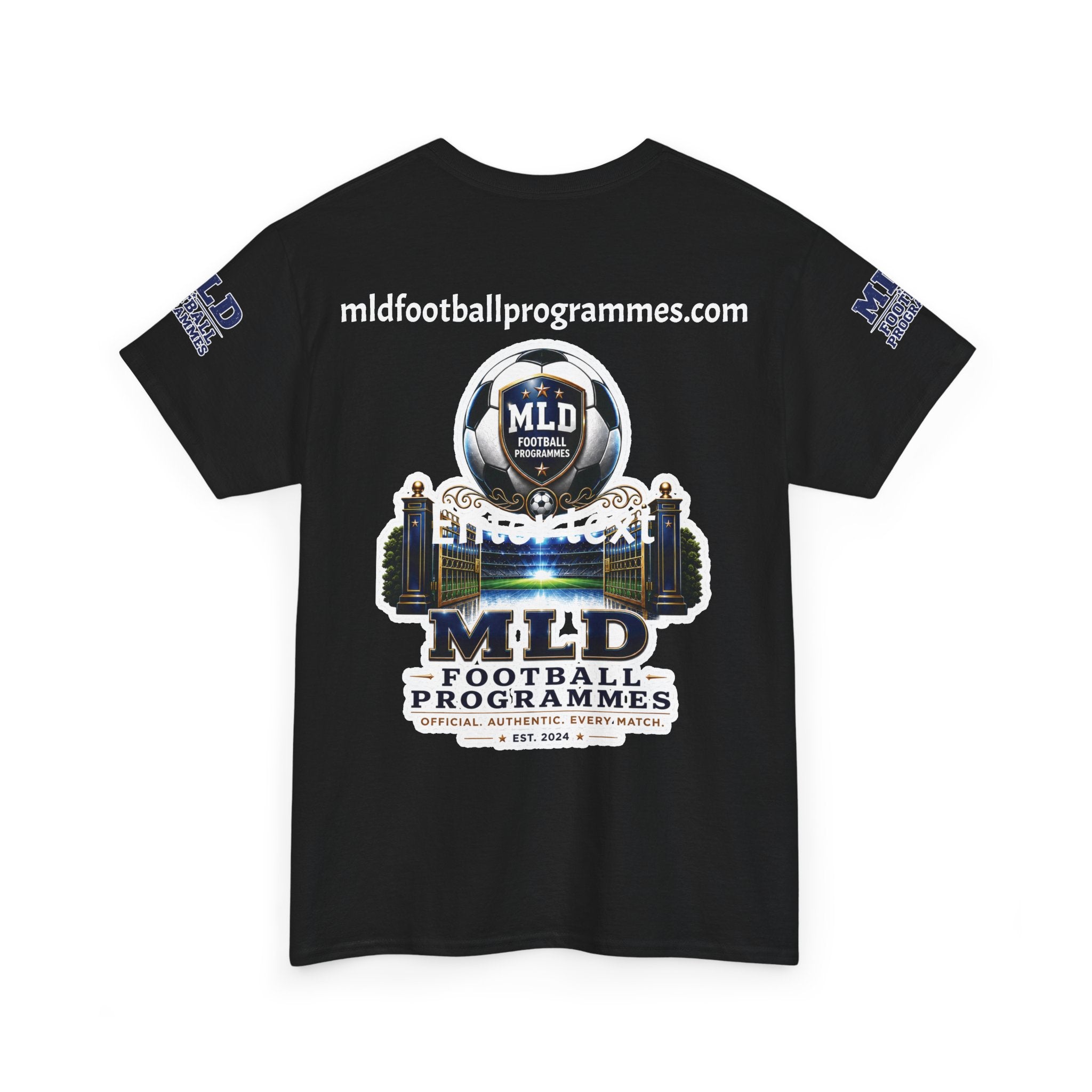 MLD Football Programmes Tee — Vintage Sports Logo Cotton T‑Shirt
