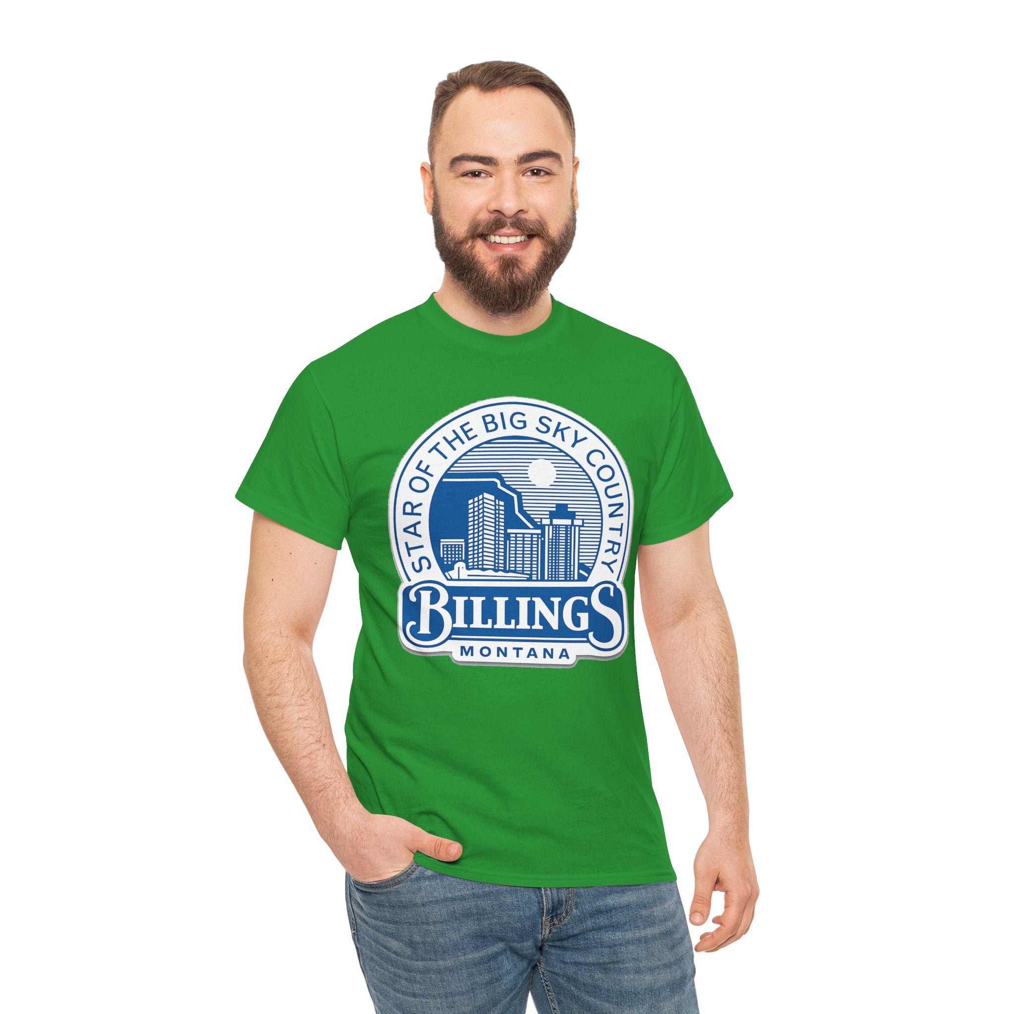 Billings Montana Tee — "Star of the Big Sky Country" Retro City Skyline T-Shirt