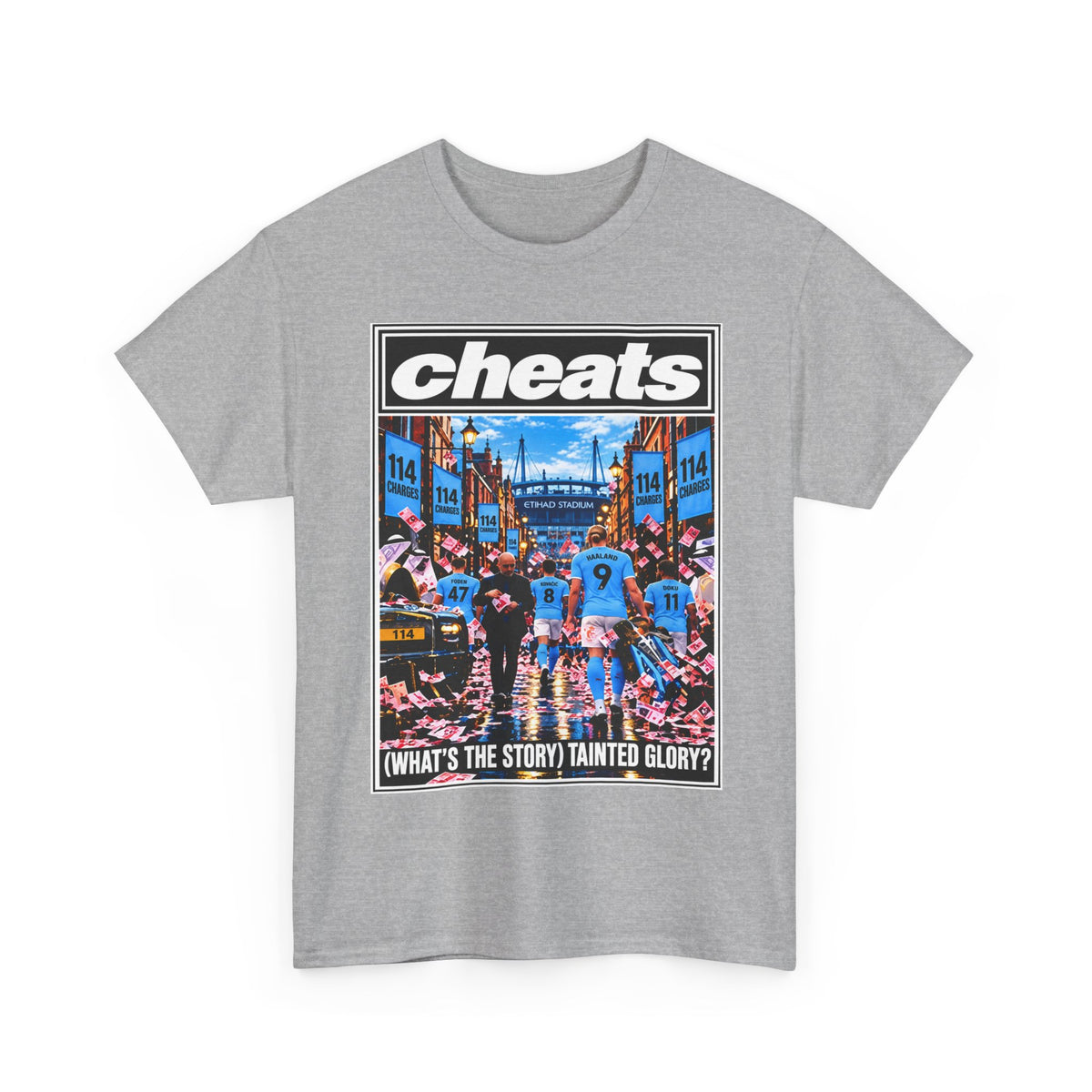 Cheats “What’s the Story? Tainted Glory?” Sports Graphic Cotton T-Shirt