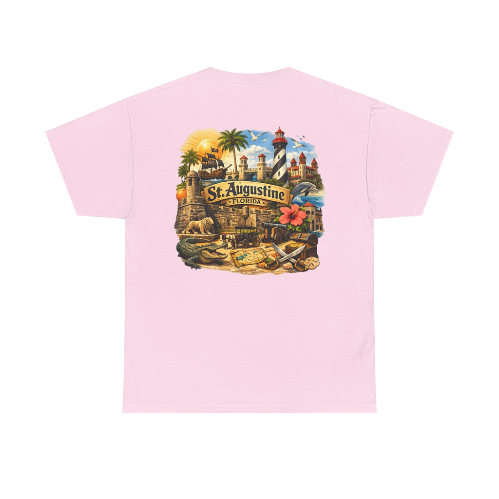 St. Augustine Florida Vintage Travel Tee — Retro Beach & Lighthouse Souvenir T-Shirt