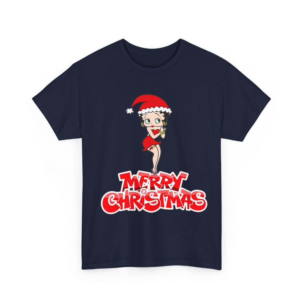 Christmas Betty Boop Tee - 'Merry Christmas' Holiday Graphic Shirt