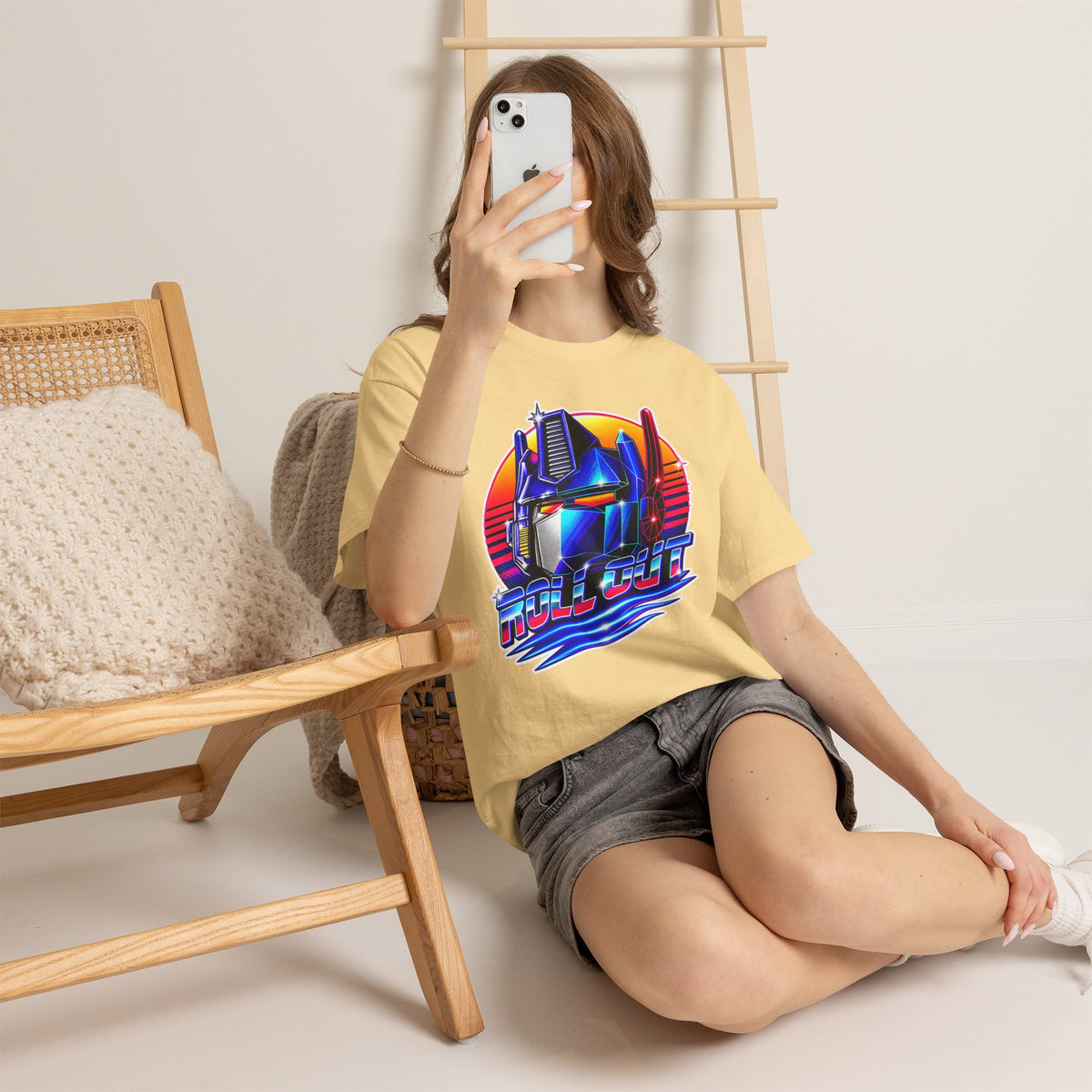 “Roll Out” Optimus-Inspired Graphic Transformers Cotton T-Shirt