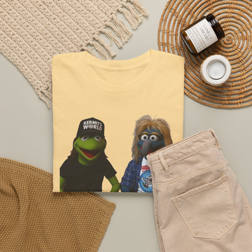 Kermit & Gonzo Waynes World Inspired Character Graphic T-Shirt