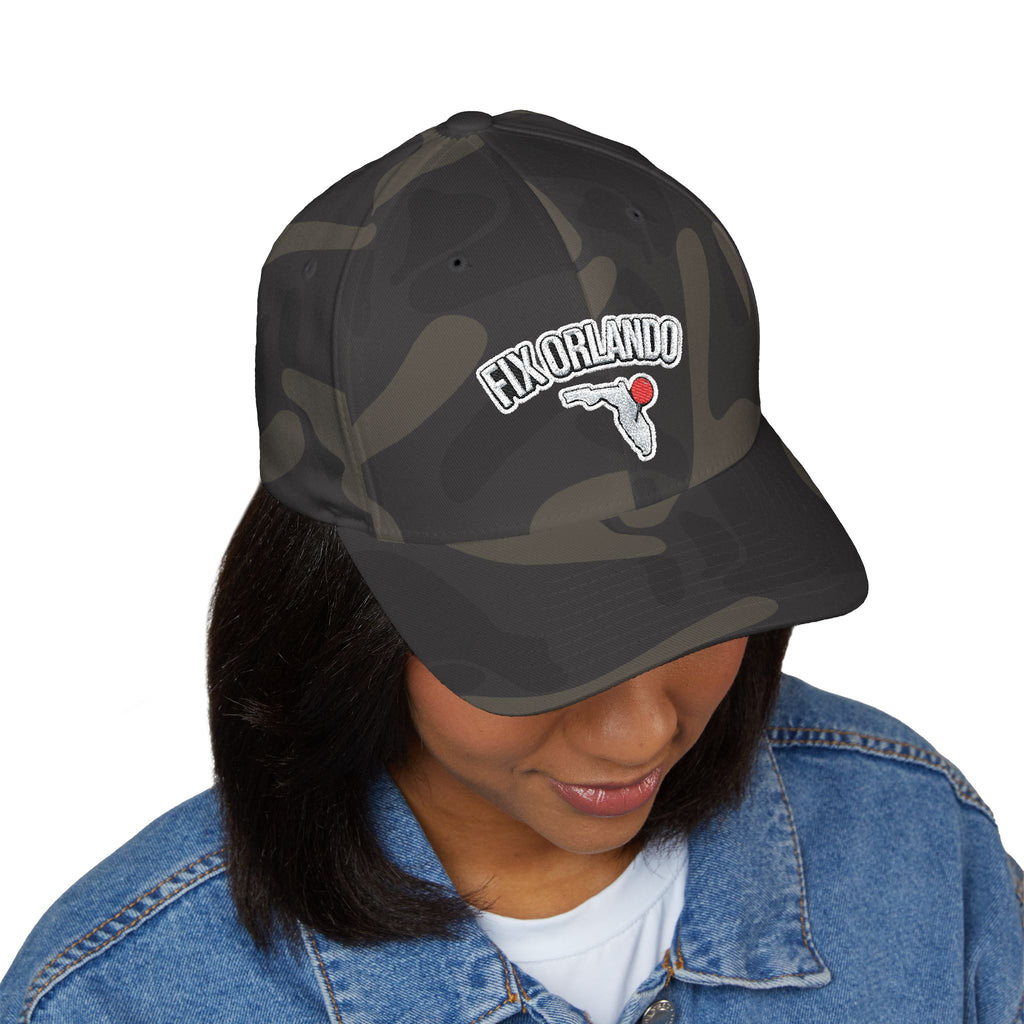 Fix Orlando Embroidered Cap — Vintage Palm & Golf Ball Hat