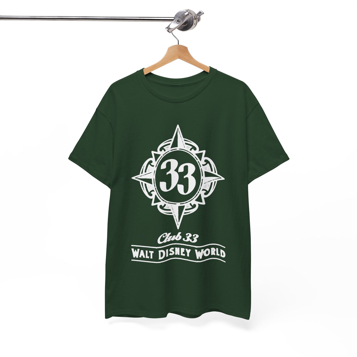 Club 33 Walt Disney World Inspired Cotton T-Shirt — Vintage Compass Logo Tee