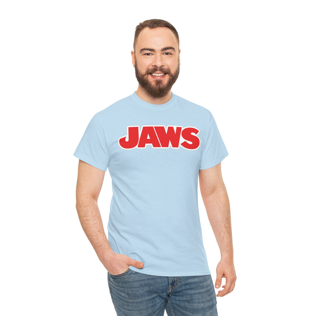 Jaws Logo Tee — Retro Red Movie Graphic T‑Shirt