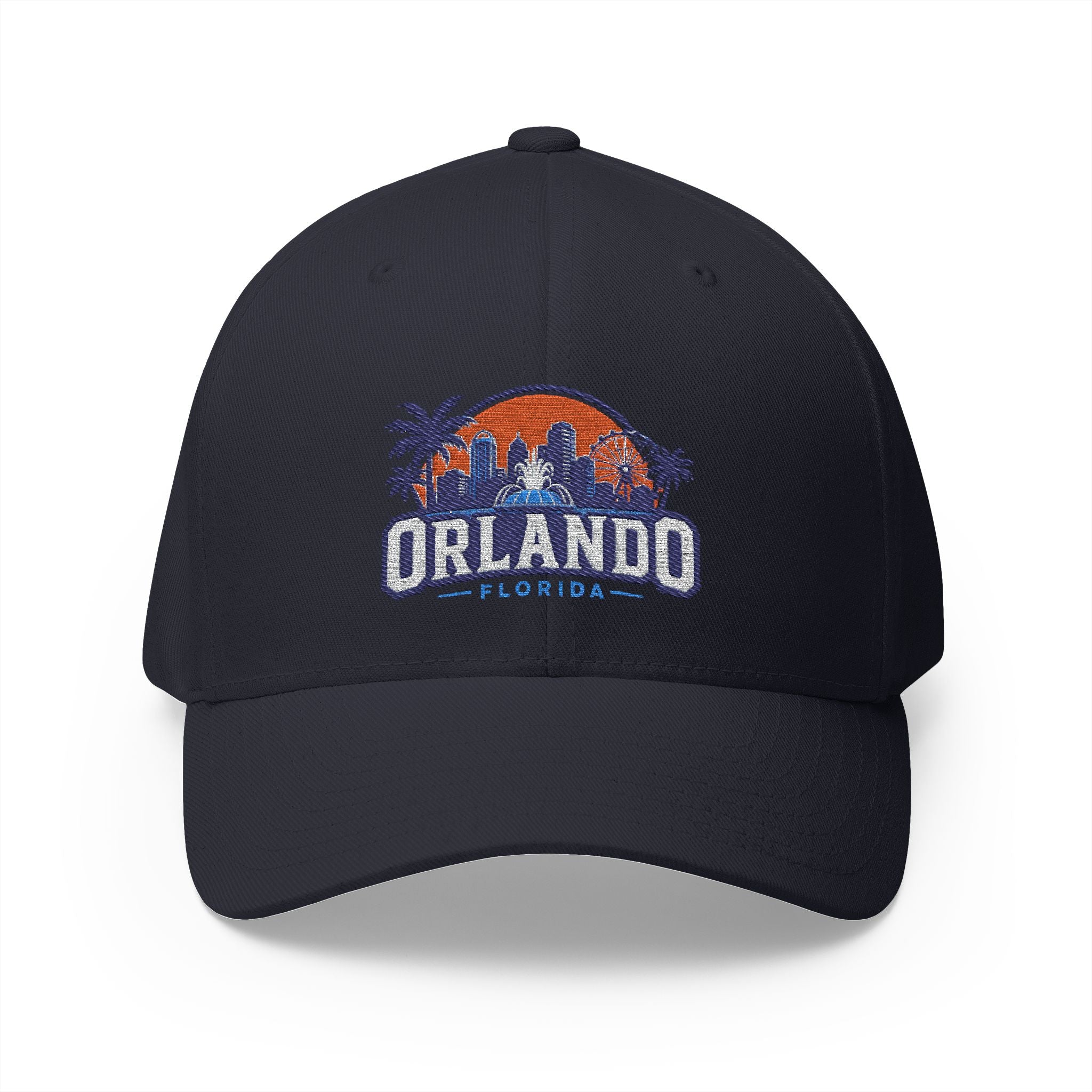 Orlando Florida Embroidered Baseball Cap — Sunset Skyline Hat