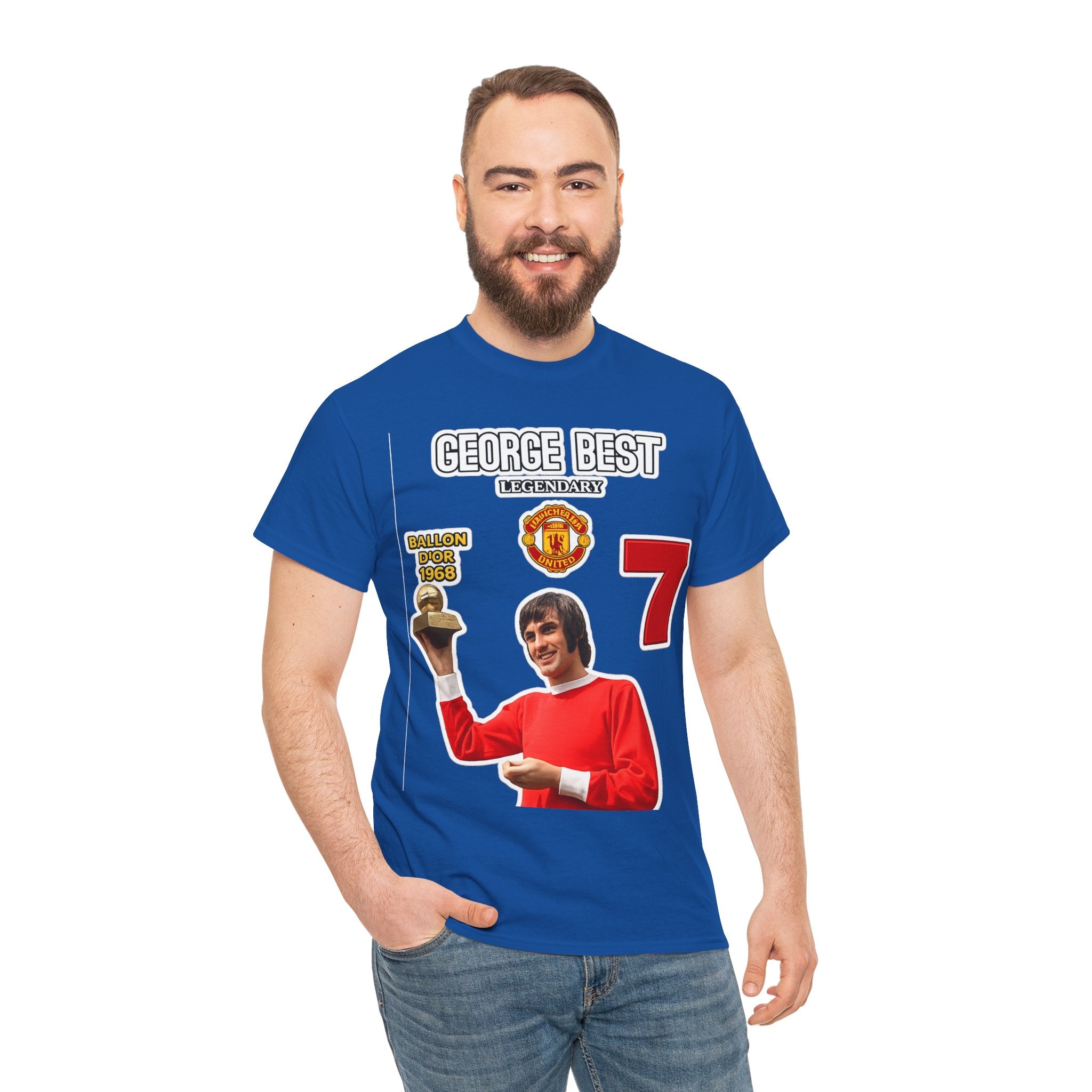George Best Manchester United #7 Vintage Soccer T-Shirt – Ballon d'Or Tribute