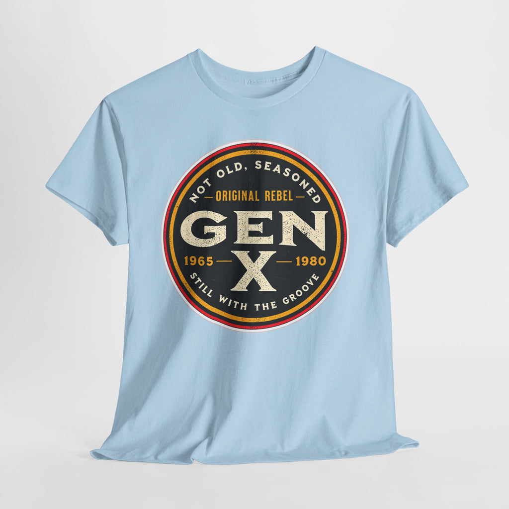 Gen X Tee - 'Not Old, Seasoned' Vintage Rebel Graphic T-Shirt (1965-1980)