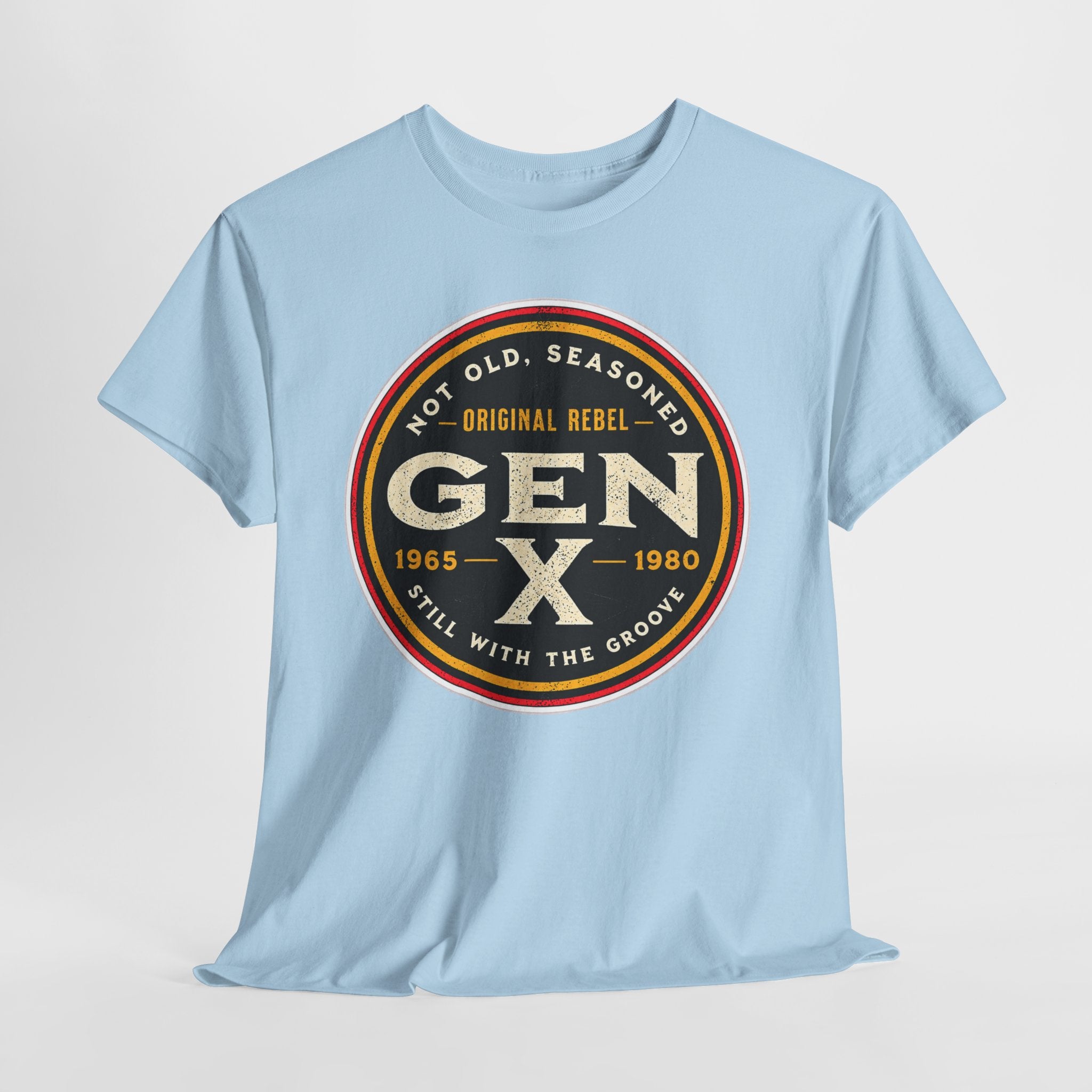 Gen X Tee - 'Not Old, Seasoned' Vintage Rebel Graphic T-Shirt (1965-1980)