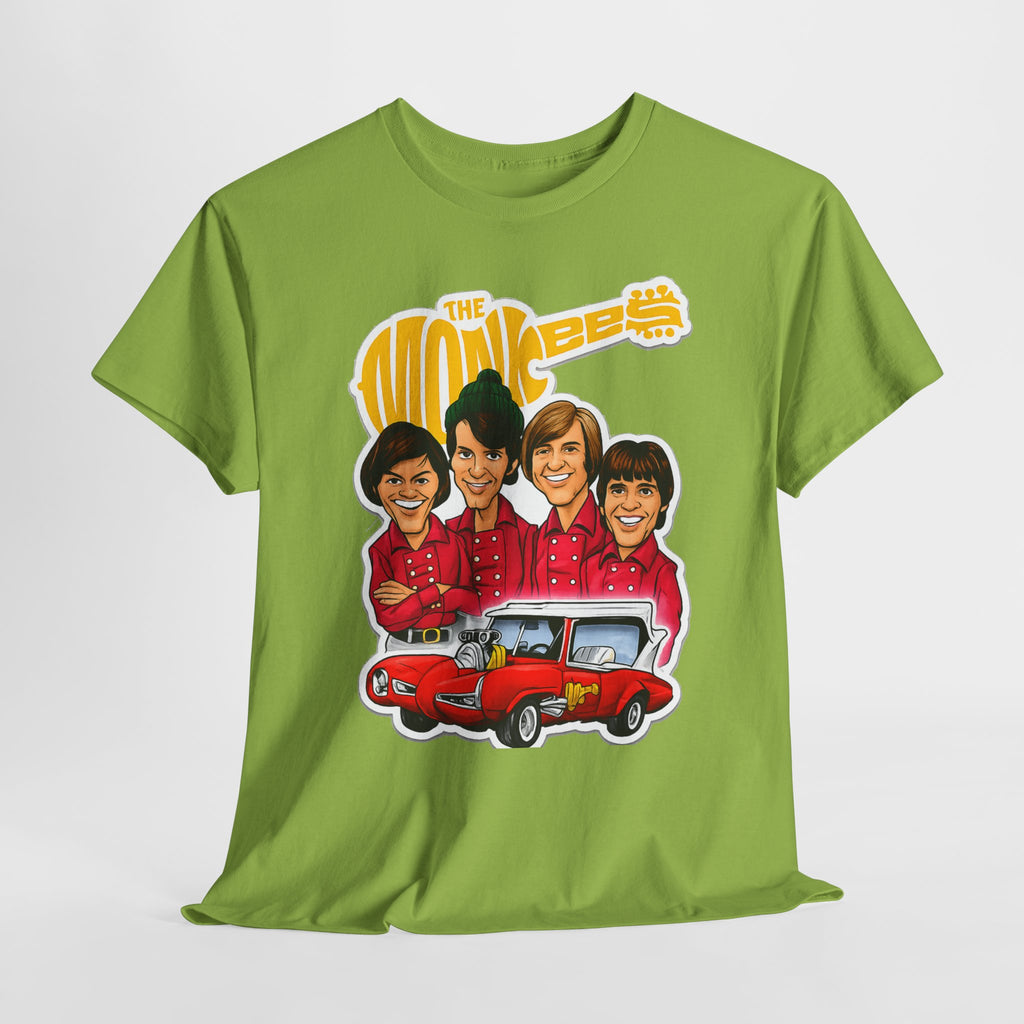 The Monkees Retro Band Tee — Colorful Car Cartoon Graphic