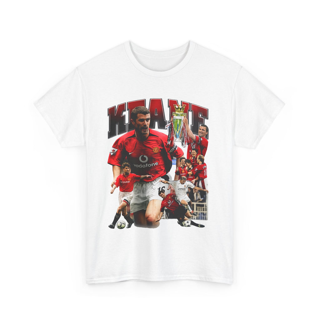 Roy Keane Football Legens Collage Tee — Retro Man United Tribute Shirt