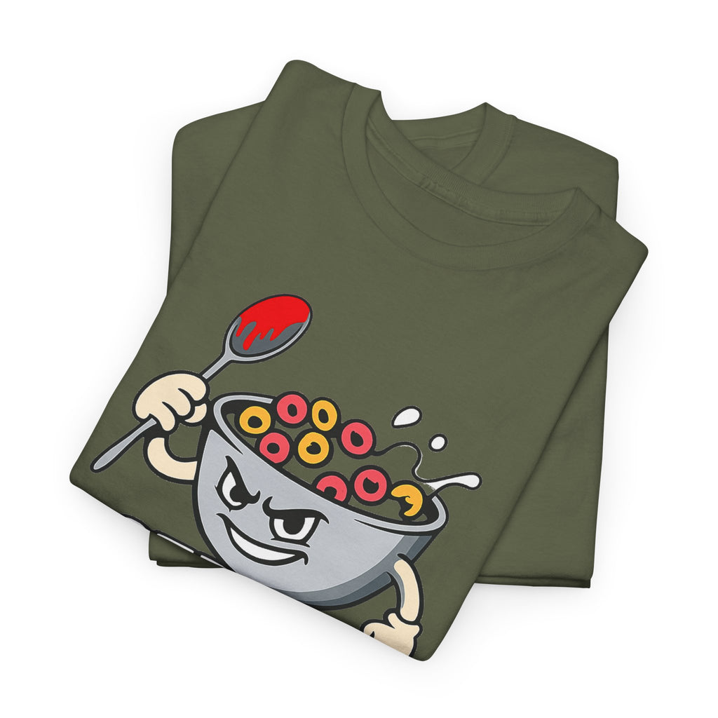 Cereal Killer Graphic Tee — Funny Breakfast Cartoon T‑Shirt