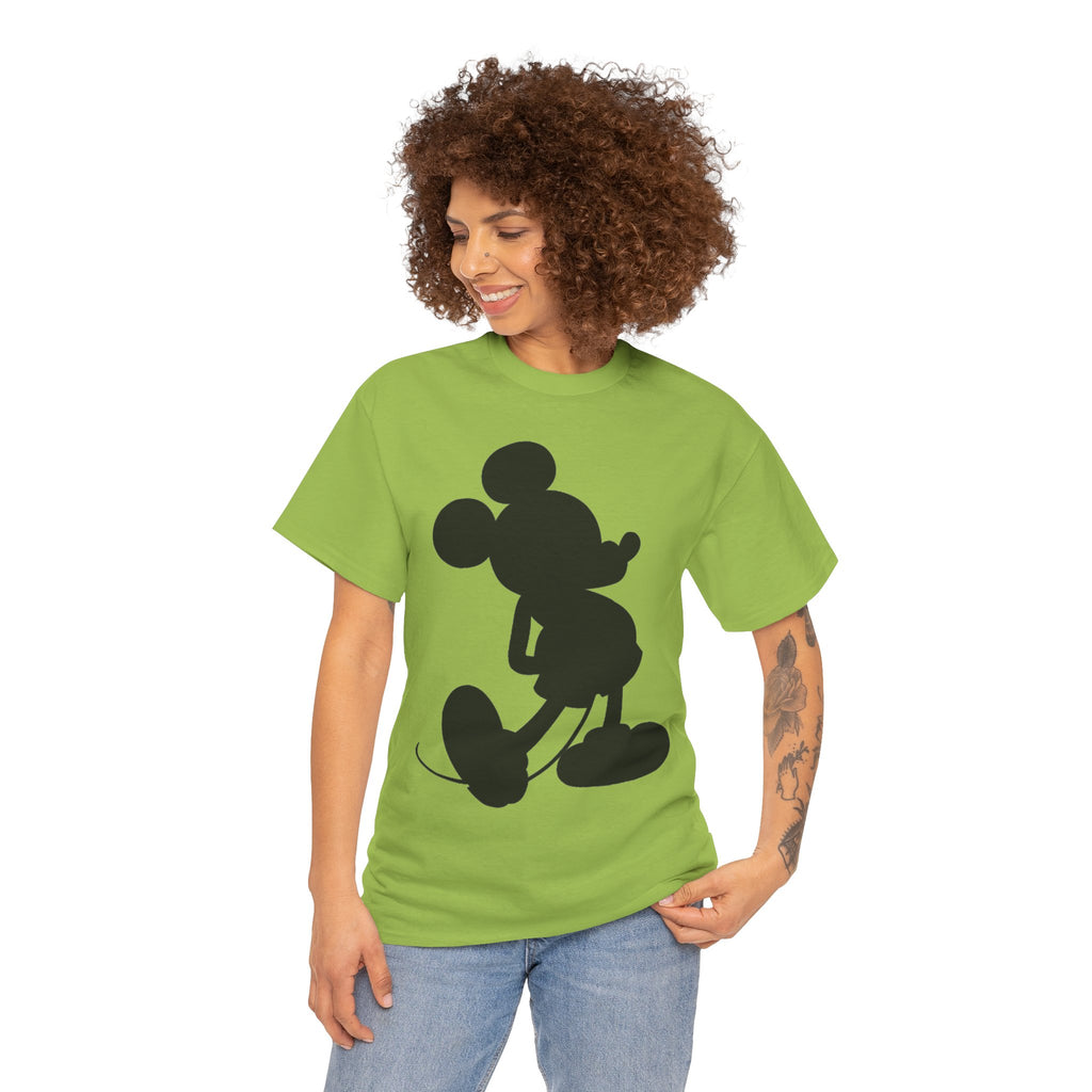 Mickey Mouse Silhouette Graphic Tee — Retro Cartoon Shadow T-Shirt