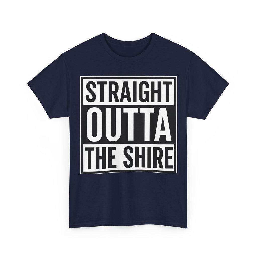 T-Shirt — "Straight Outta The Shire" Funny Hobbit Travel Tee