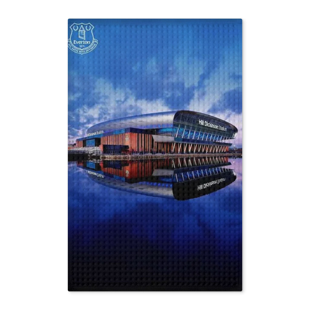 Everton Stadium Reflective Photo Waffle Tea Towel — Double-Sided Kitchen Towel
