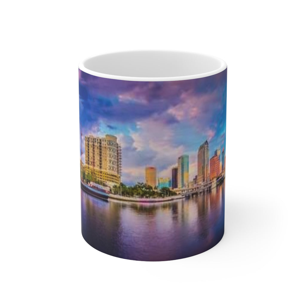 Tampa Skyline Coffee Mug — Colorful Cityscape Ceramic Mug (11oz & 15oz)
