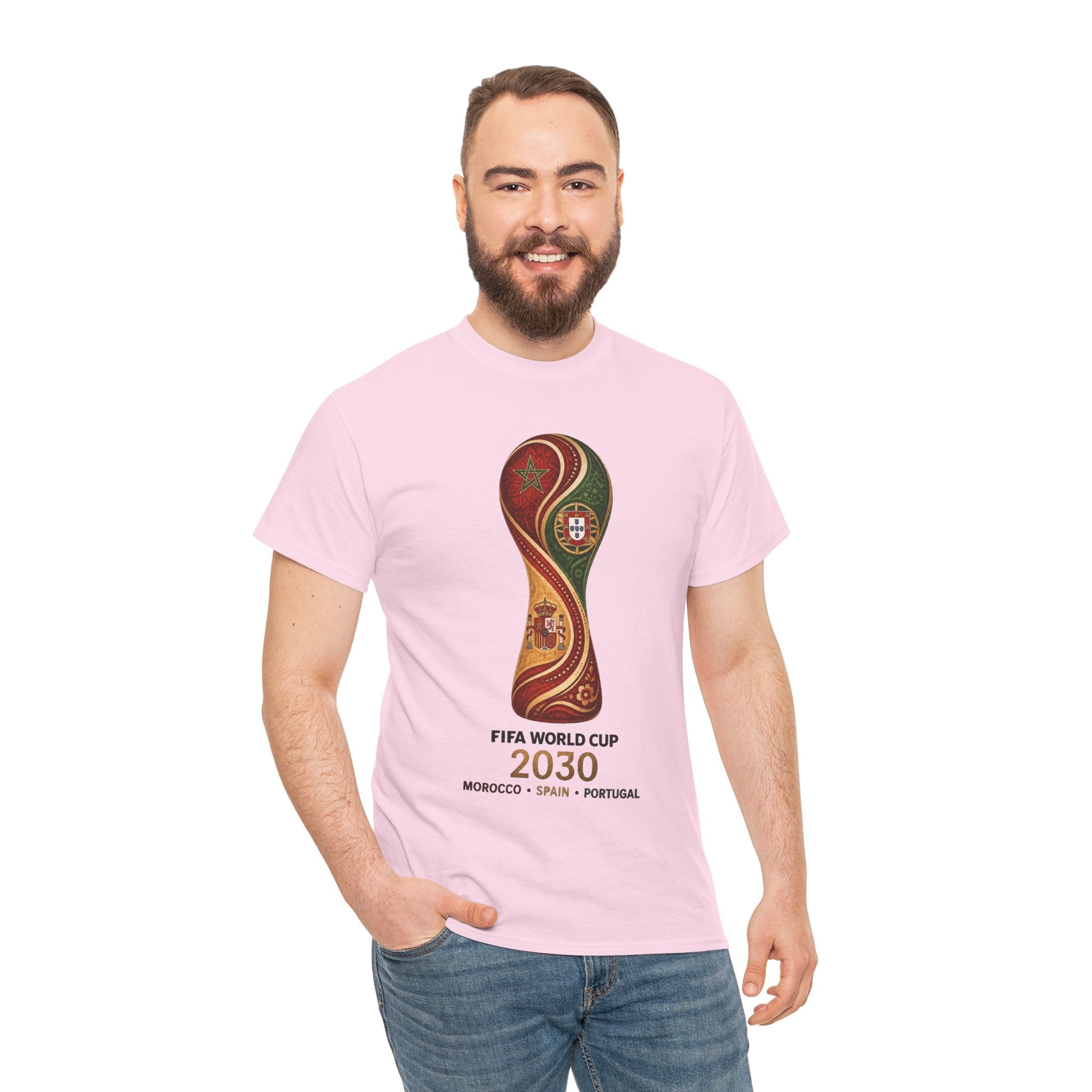 FIFA World Cup 2030 Trophy T-Shirt — Morocco Spain Portugal Official Design