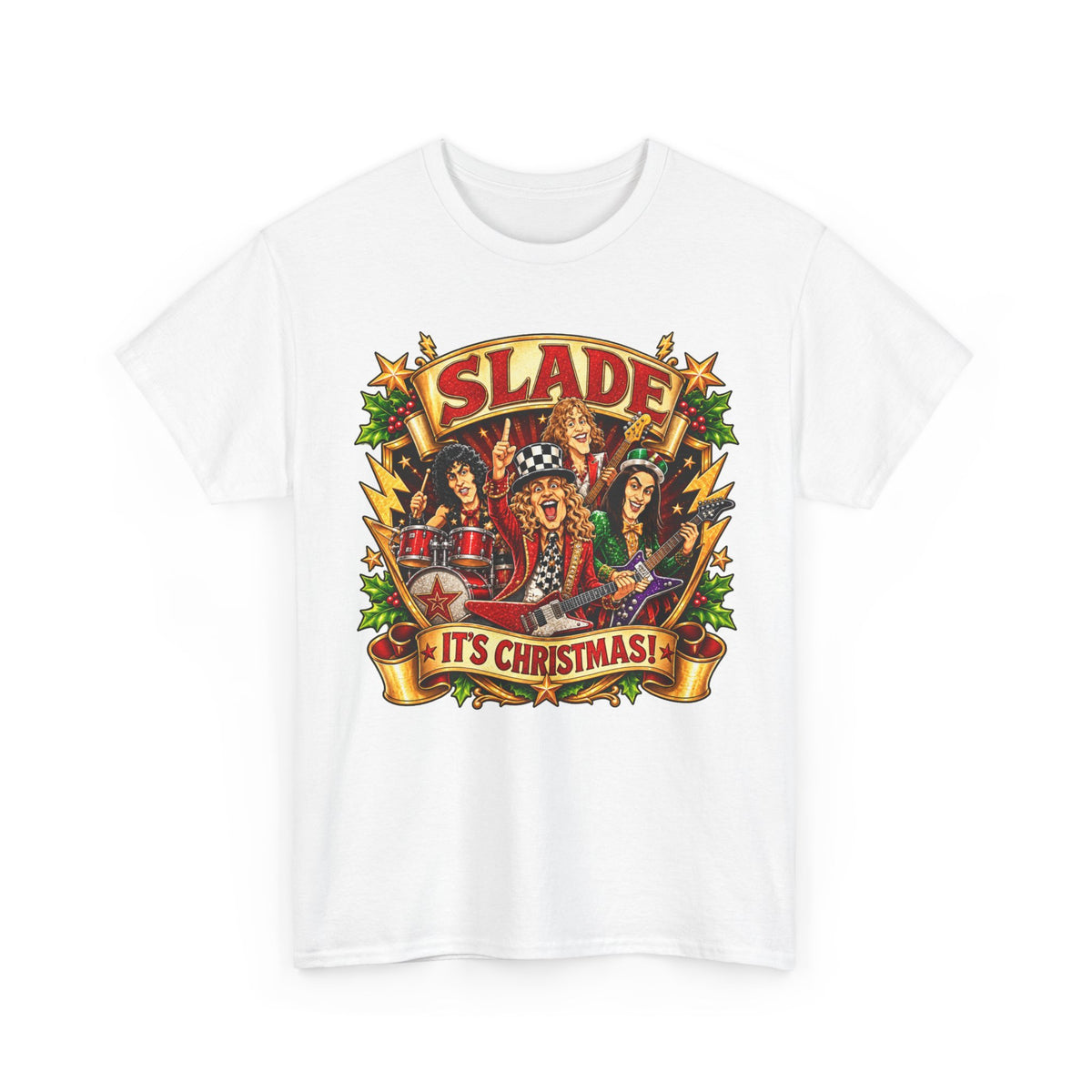 Slade it's Christmas Unisex Heavy Cotton Tee