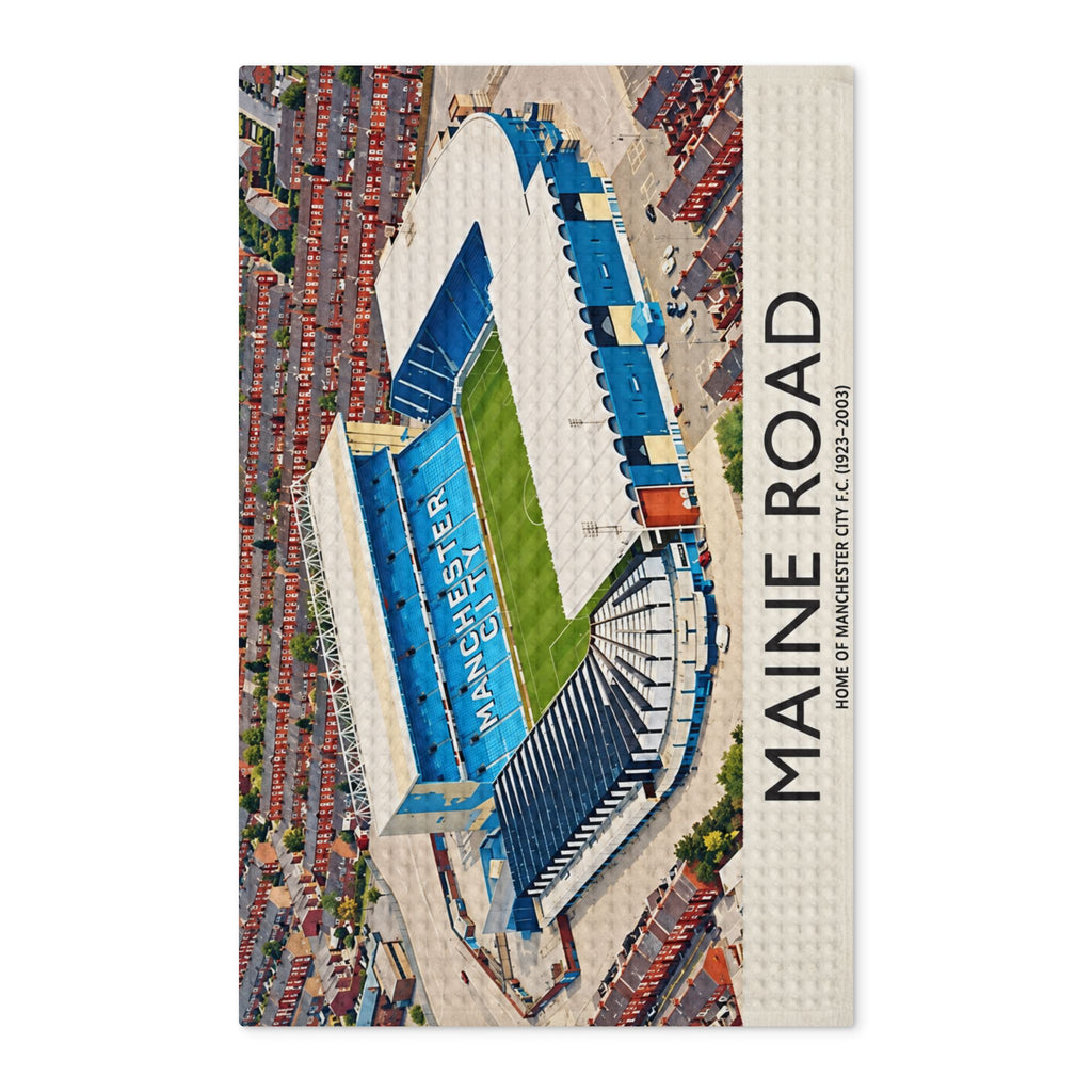 Maine Road Stadium Tea Towel — Manchester City Waffle Weave Kitchen Towel