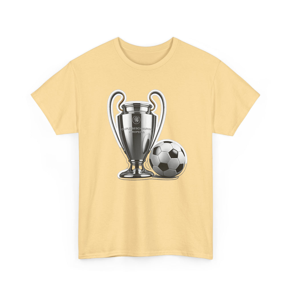 European Cup / Champions League Trophy & Ball Graphic Cotton T-Shirt