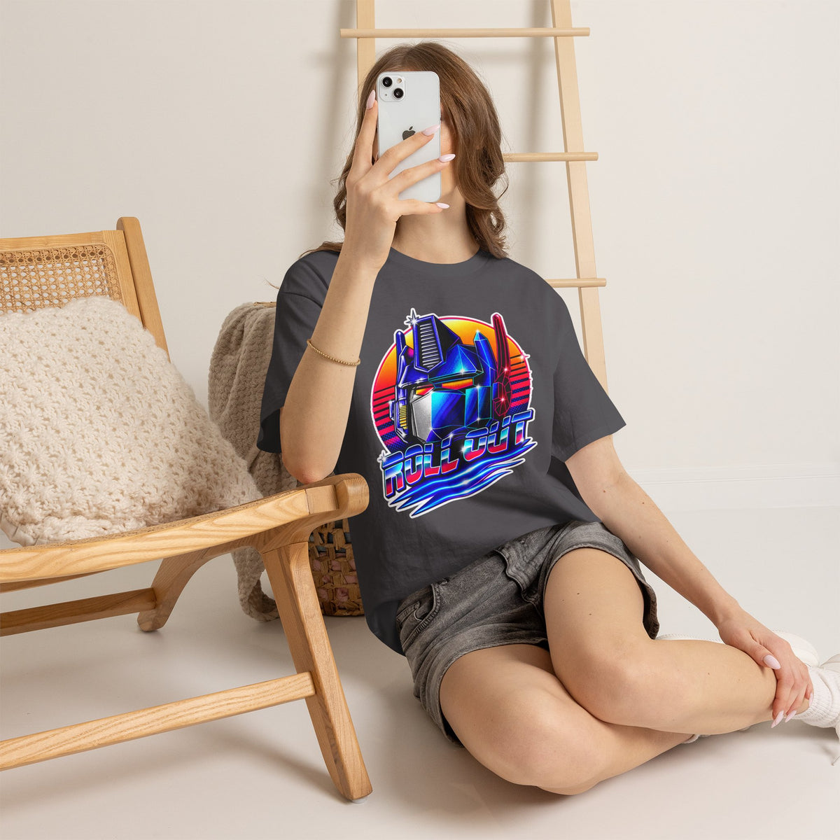 “Roll Out” Optimus-Inspired Graphic Transformers Cotton T-Shirt
