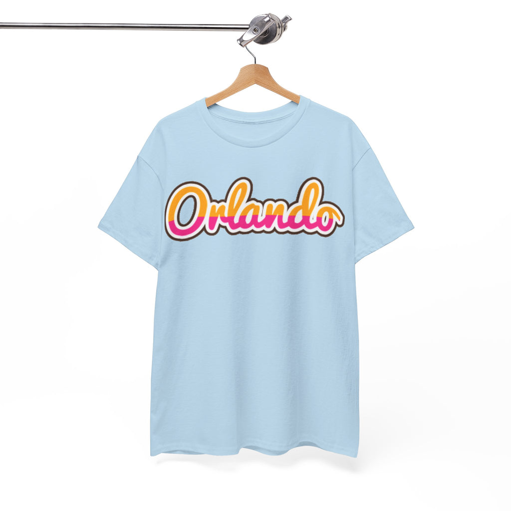 Orlando Retro Script Tee — Vintage Sunset City Souvenir Shirt