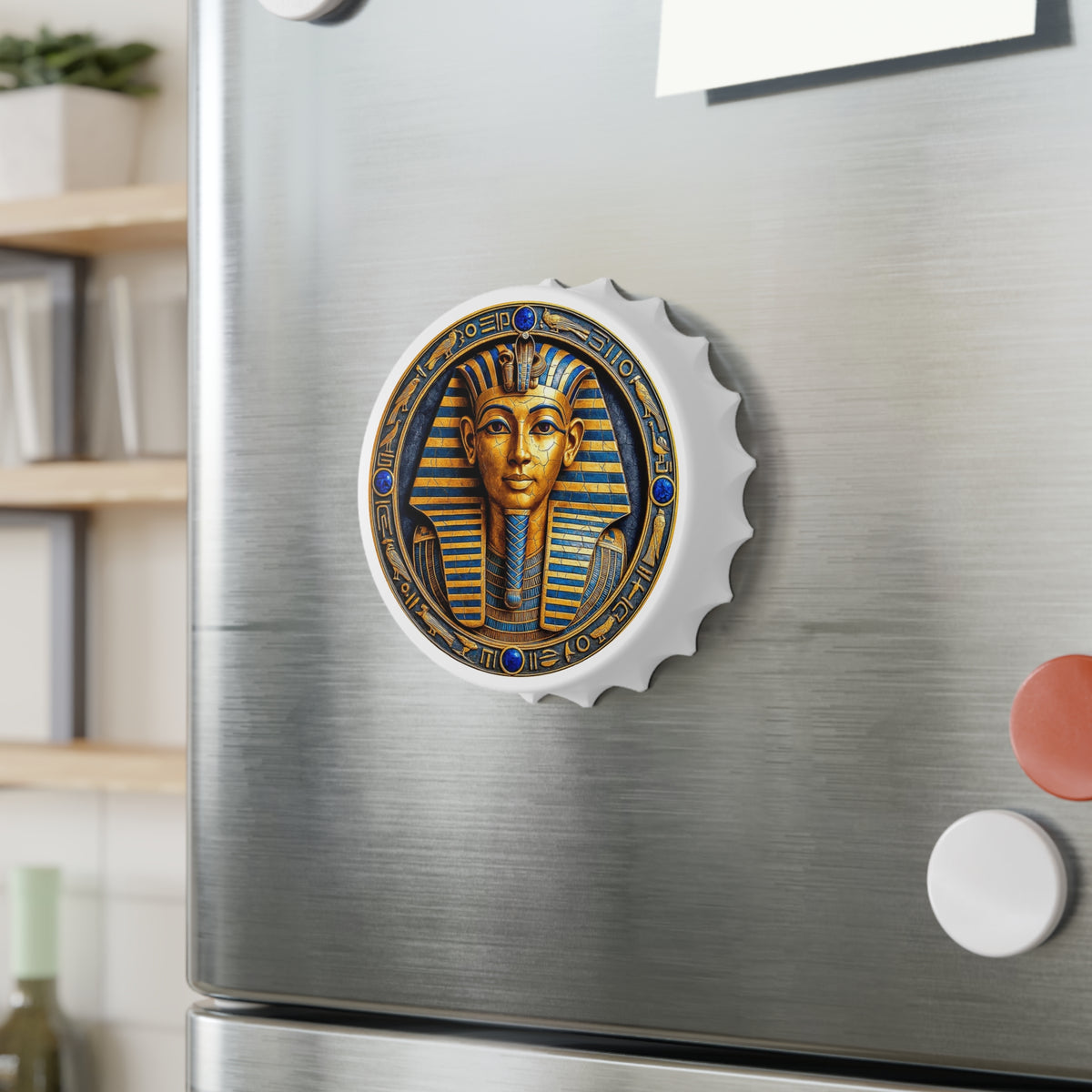 Egyptian Pharaoh Bottle Opener — Tutankhamun-Inspired Metal Bottle Cap Opener