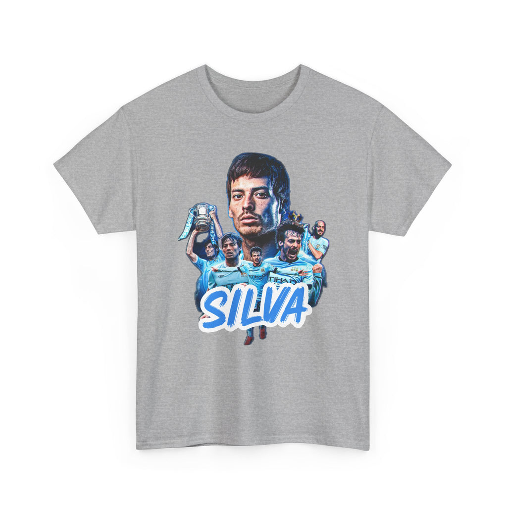 David Silva Manchester City Soccer Tee — Classic Player Portrait Football Shirt