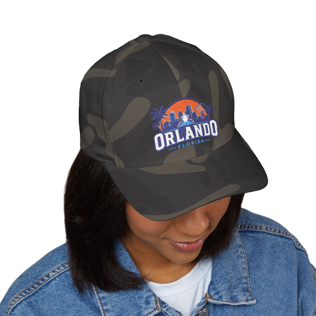 Orlando Florida Embroidered Baseball Cap — Sunset Skyline Hat
