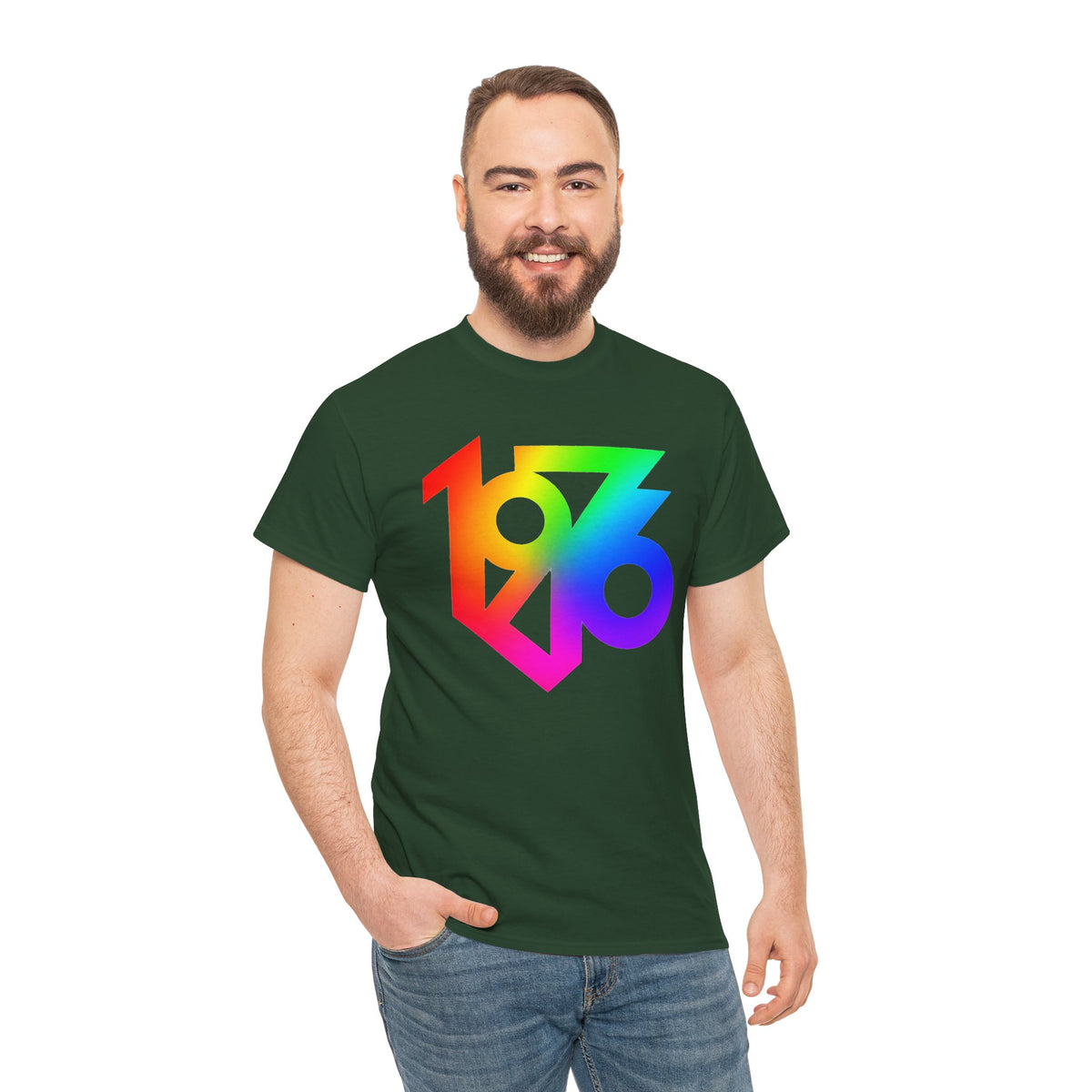 1976 Collection Rainbow Retro Tee / Cotton T-Shirt