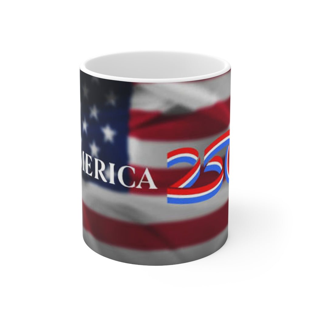 America 2024 Flag Coffee Mug — Patriotic 11oz & 15oz Ceramic Cup