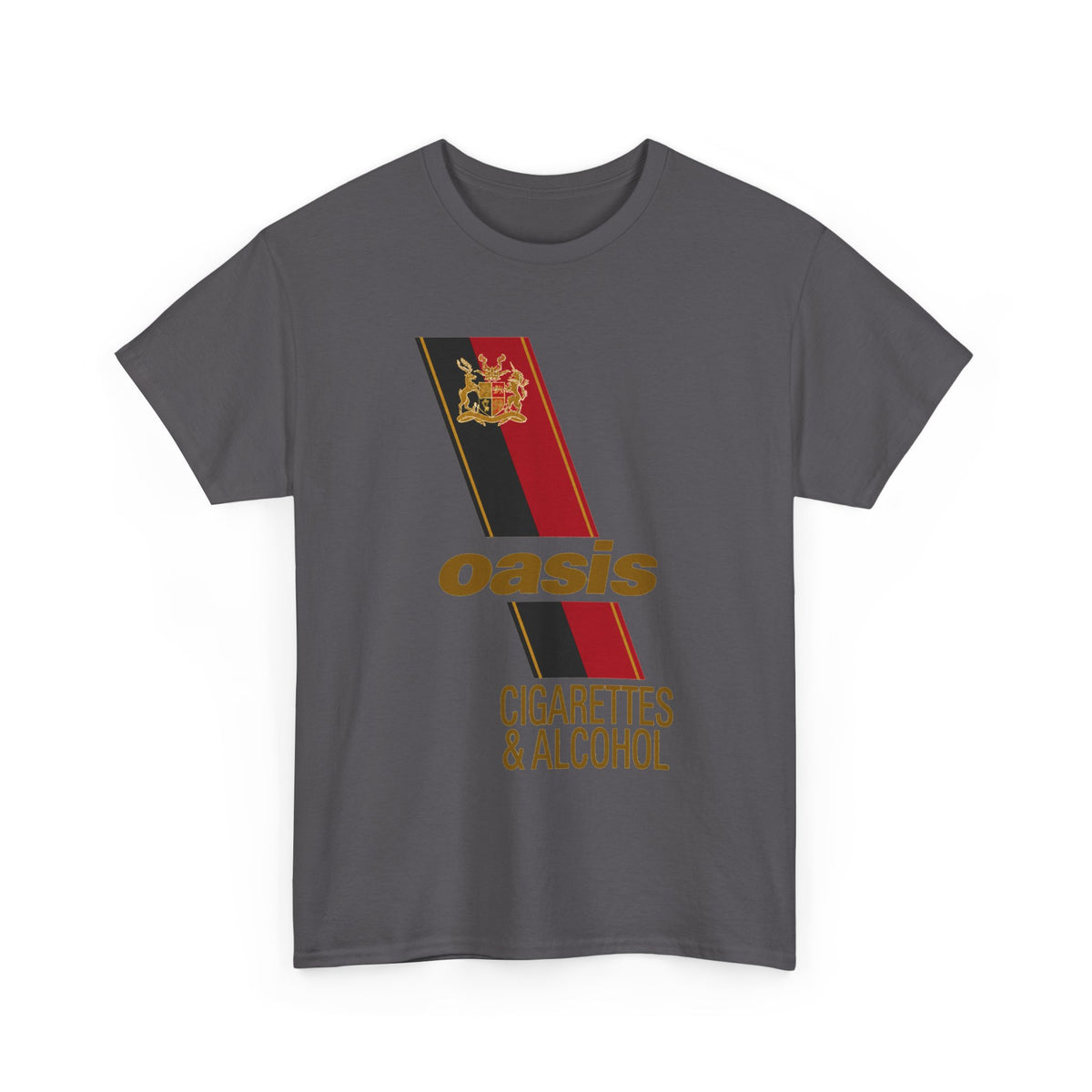 Oasis Cigarettes & Alcohol Inspired Unisex Heavy Cotton T -Shirt / Tee