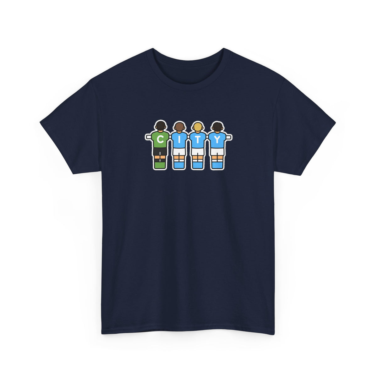 City Soccer Team Tee — Retro Foosball Players Graphic T-Shirt