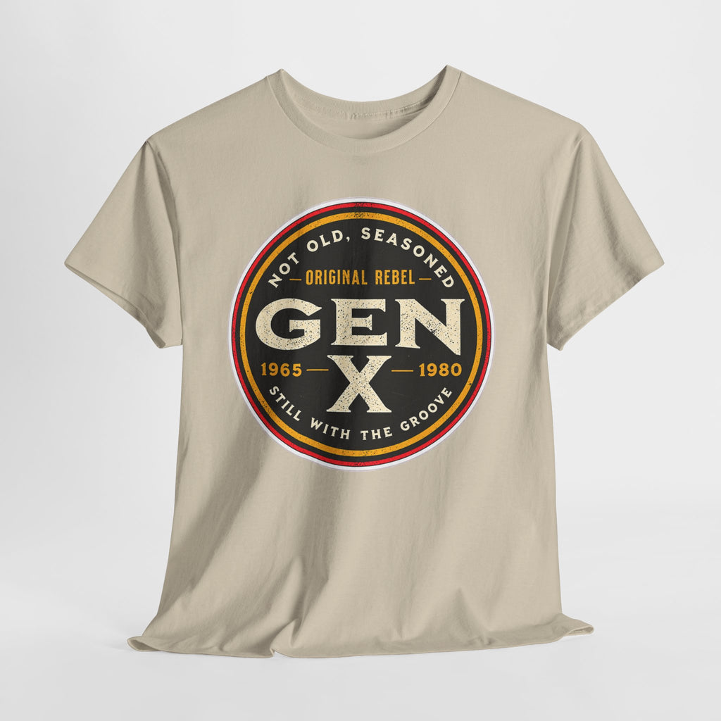 Gen X Tee - 'Not Old, Seasoned' Vintage Rebel Graphic T-Shirt (1965-1980)