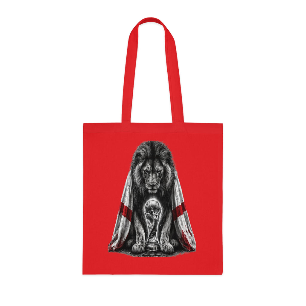 England Lion Tote Bag – Protective Lion Illustration Cotton Tote