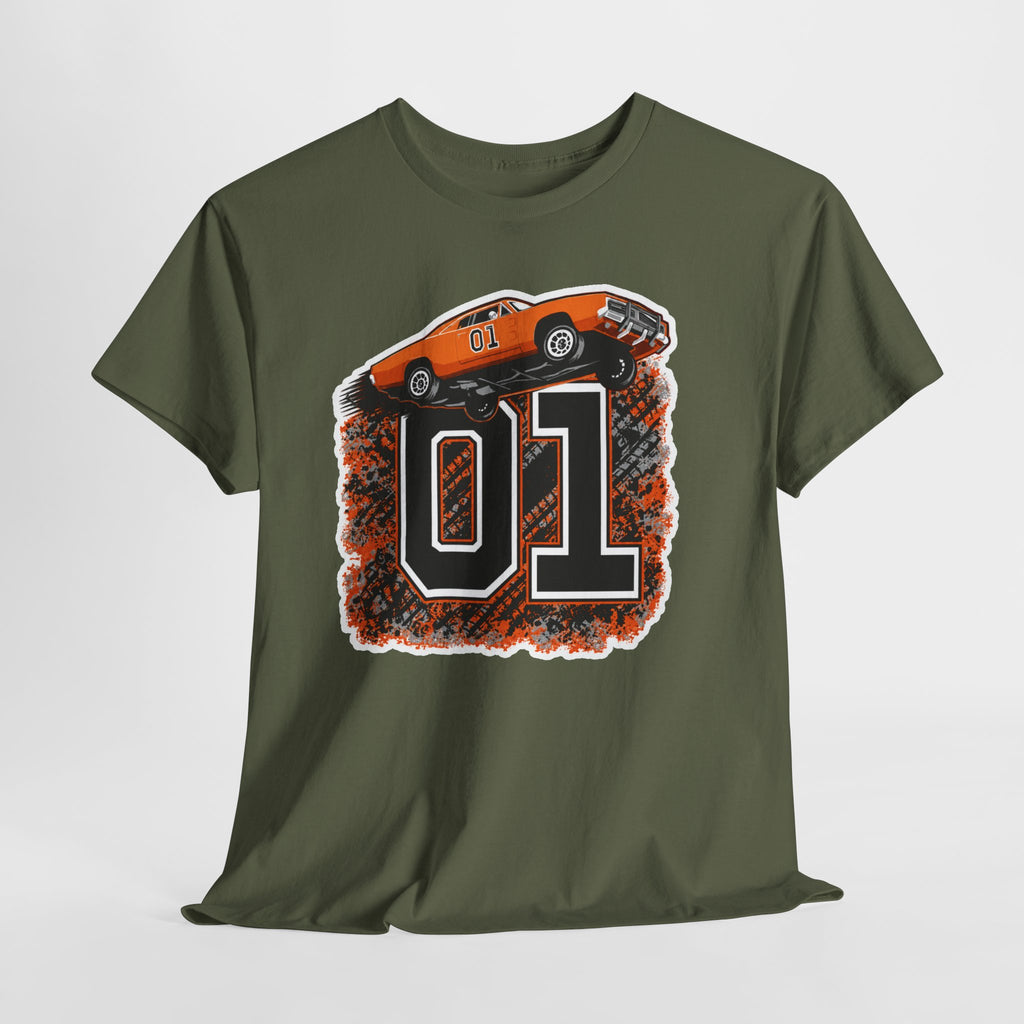 Dukes of Hazzard Inspired Race Car '01' Graphic Tee
