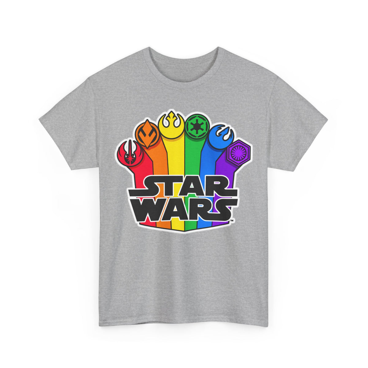 Star Wars Rainbow Emblem Tee — LGBTQ+ Pride Fan Cotton Shirt