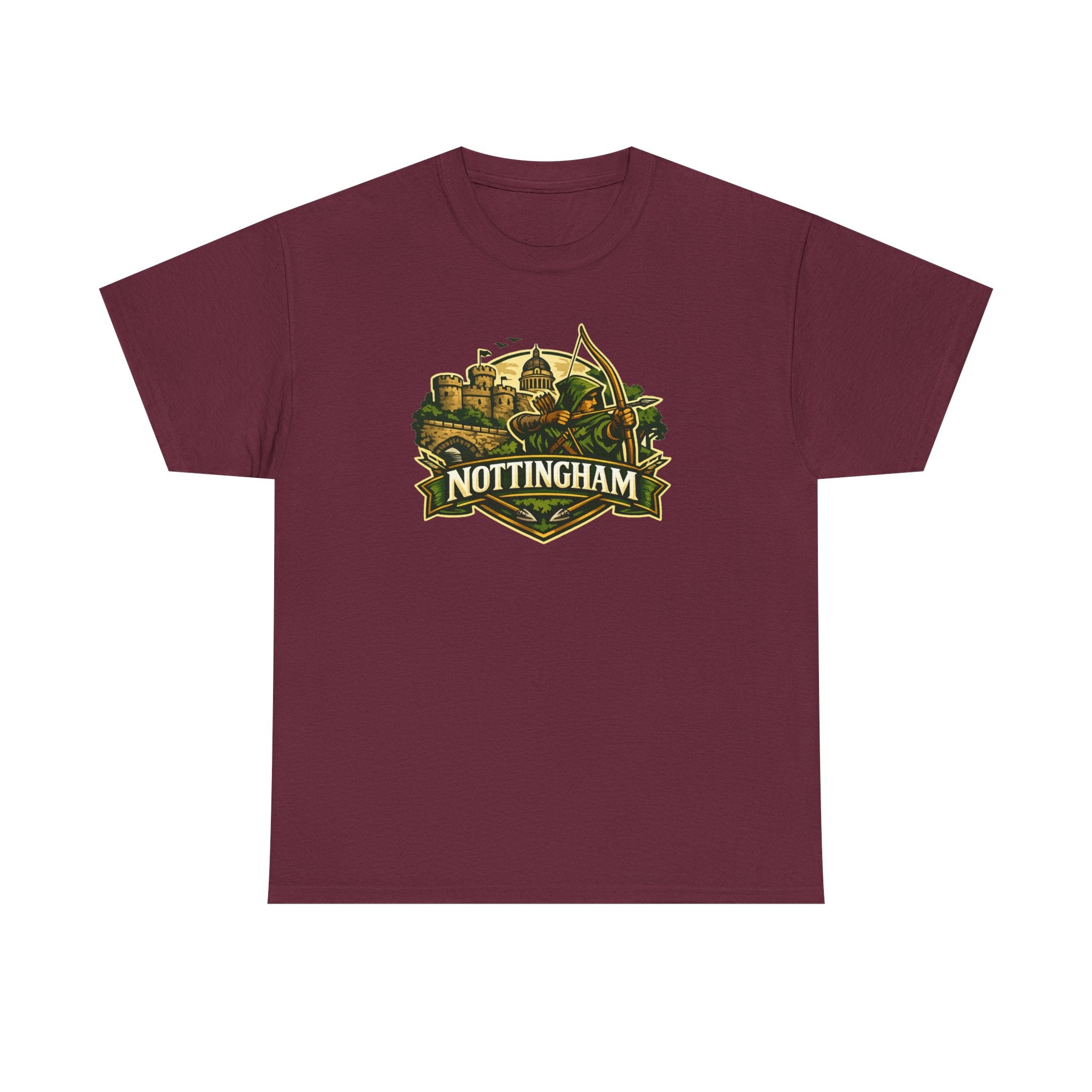 Nottingham Vintage Crest T-Shirt — Robin Hood Castle Travel Tee